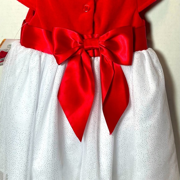 Little Me Infant Holiday Dress 12 Months Red/White. I paid retail. Price Firm. - Picture 8 of 9